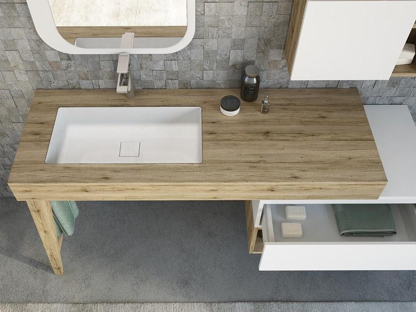 LEGNOBAGNO Тумба под умывальник с ящиками и зеркалом Freedom lineare sun-id-1423803 - Вид №1