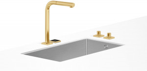 41270790-28 Eunit kitchen электронный функциональный блок - латунь сатинированная Dornbracht Elio