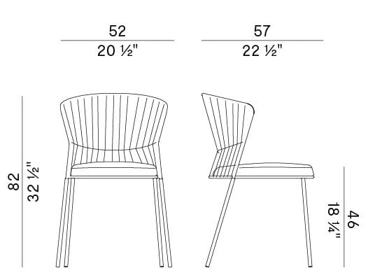 Съемный веревочный штабелируемый садовый стул Potocco ARCH-00079344 - Вид №3
