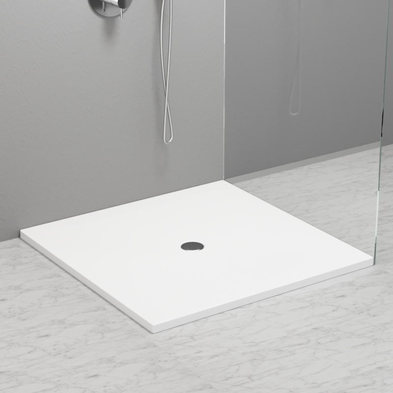 704902 Душевой поддон из акрила h3 с антислипом белый в комплекте с сифоном., цвет Белая глазурь Kerasan DOCCIA Италия