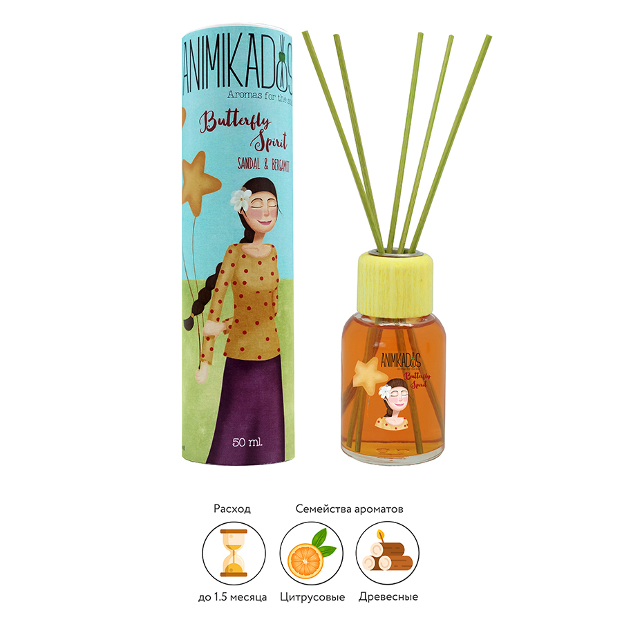 MK050NSAMGB Диффузор ароматический , animikados, butterfly spirit, 50 мл Ambientair  - Вид №1