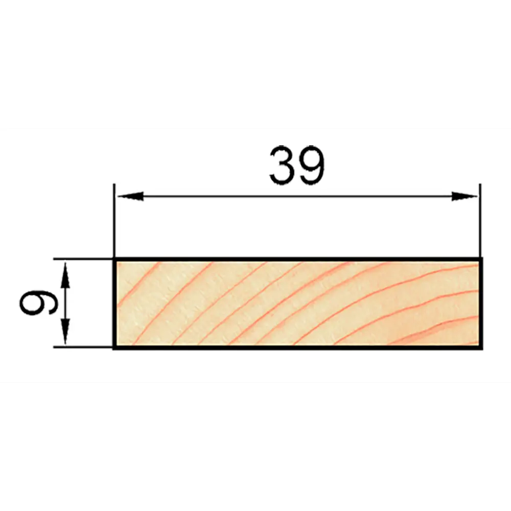 АРЕЛАН | Брусок декоративный из сращенной сосны 9х39х2200 мм 81960931 STLM-0015503 - Вид №6