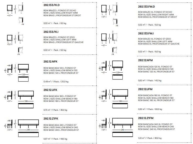 Sancal Скамья со спинкой, обитая тканью Rew sun-id-1406483 - Вид №2
