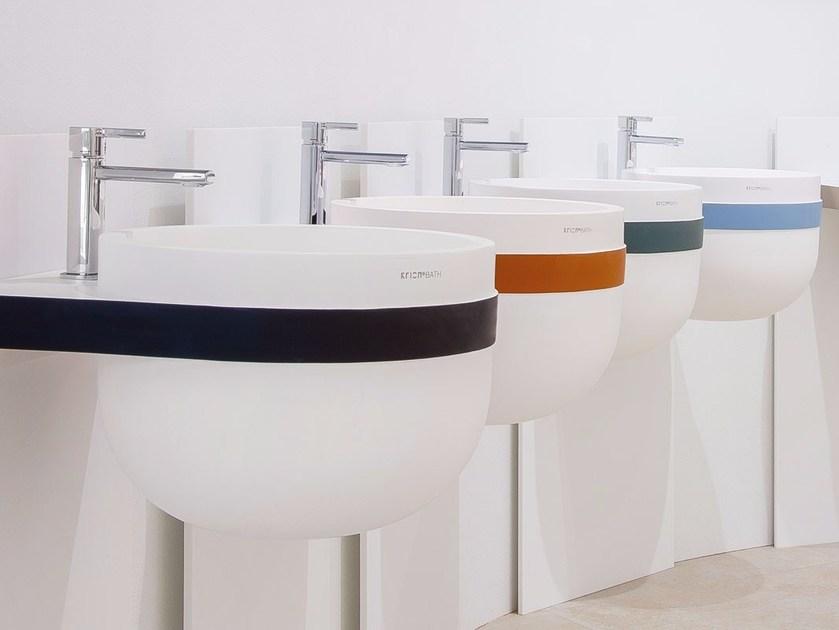 Подвесная раковина настенная овальная KRION ARO белая sun-id-1385771 - Вид №1