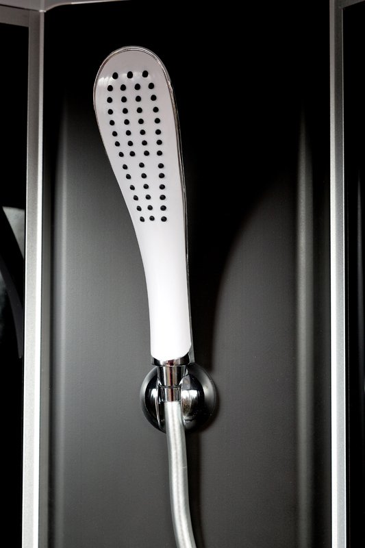 BМ4510 N (без крыши) BLACK Душшевая кабина DETO Серия ВМ L 809 с гм. и эл. BLACK - Вид №3