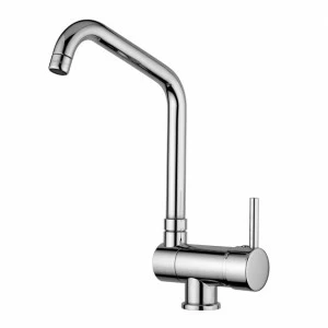 Латунь. 137. Кухонный смеситель под окном. Quadrodesign