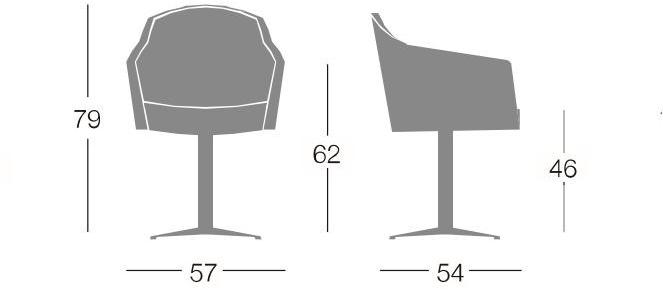 Segis Кресло с обивкой из ткани с 4 спицами  S0903  - Вид №3