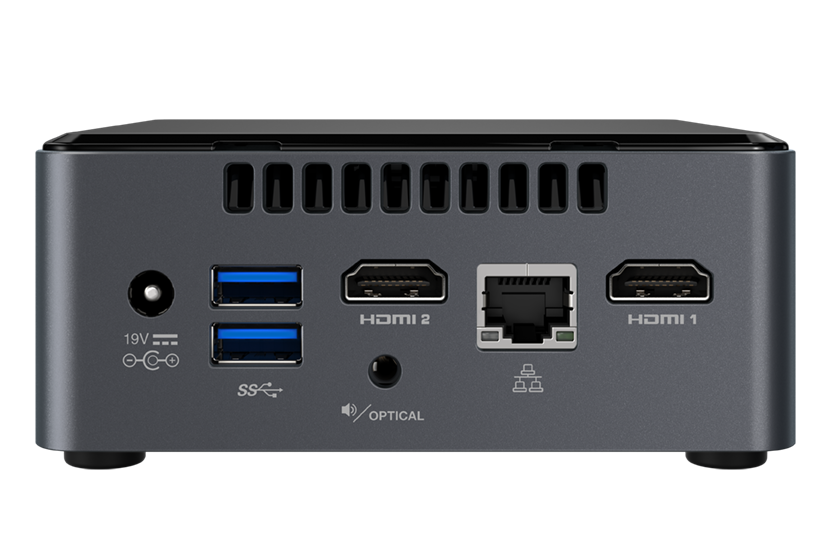BOXNUC7CJYH2 Nettop nuc, celeron j4005, 2.7 ghz, ddr4 sodimm (up to 2400mhz/8gb), vga hd graphics(2xhdmi 2.0), 4xusb3.0, 1x2.5hdd, wifi+bt, shxc, powercord eu, 961253 Intel Santreyd  - Вид №1
