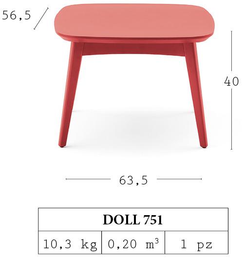 Billiani Прямоугольный журнальный столик из бука в современном стиле для гостиной Doll 751 - Вид №3
