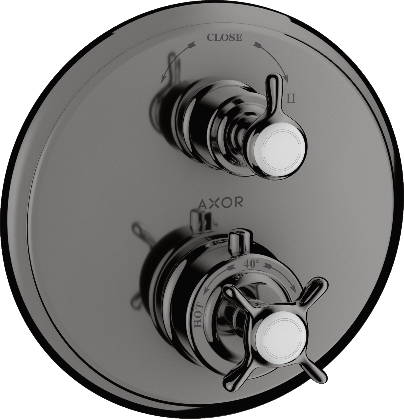 16820330 Термостат скрытого монтажа с поперечной ручкой и запорно-переключающим вентилем AXOR MONTREUX