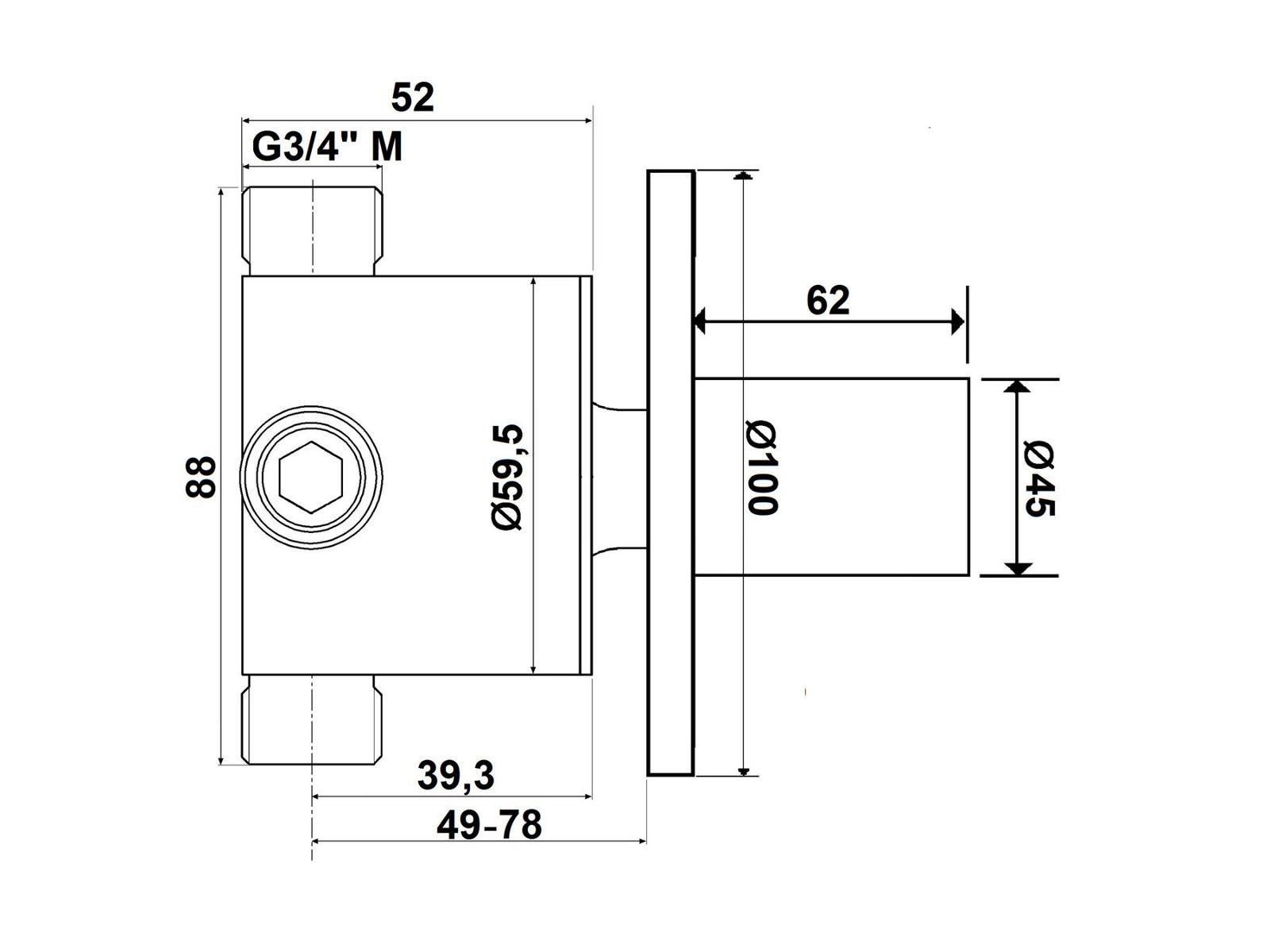 4-ходовой переключатель для душа rvb FLAMANT DOCKS ARCH-00022551 - Вид №1