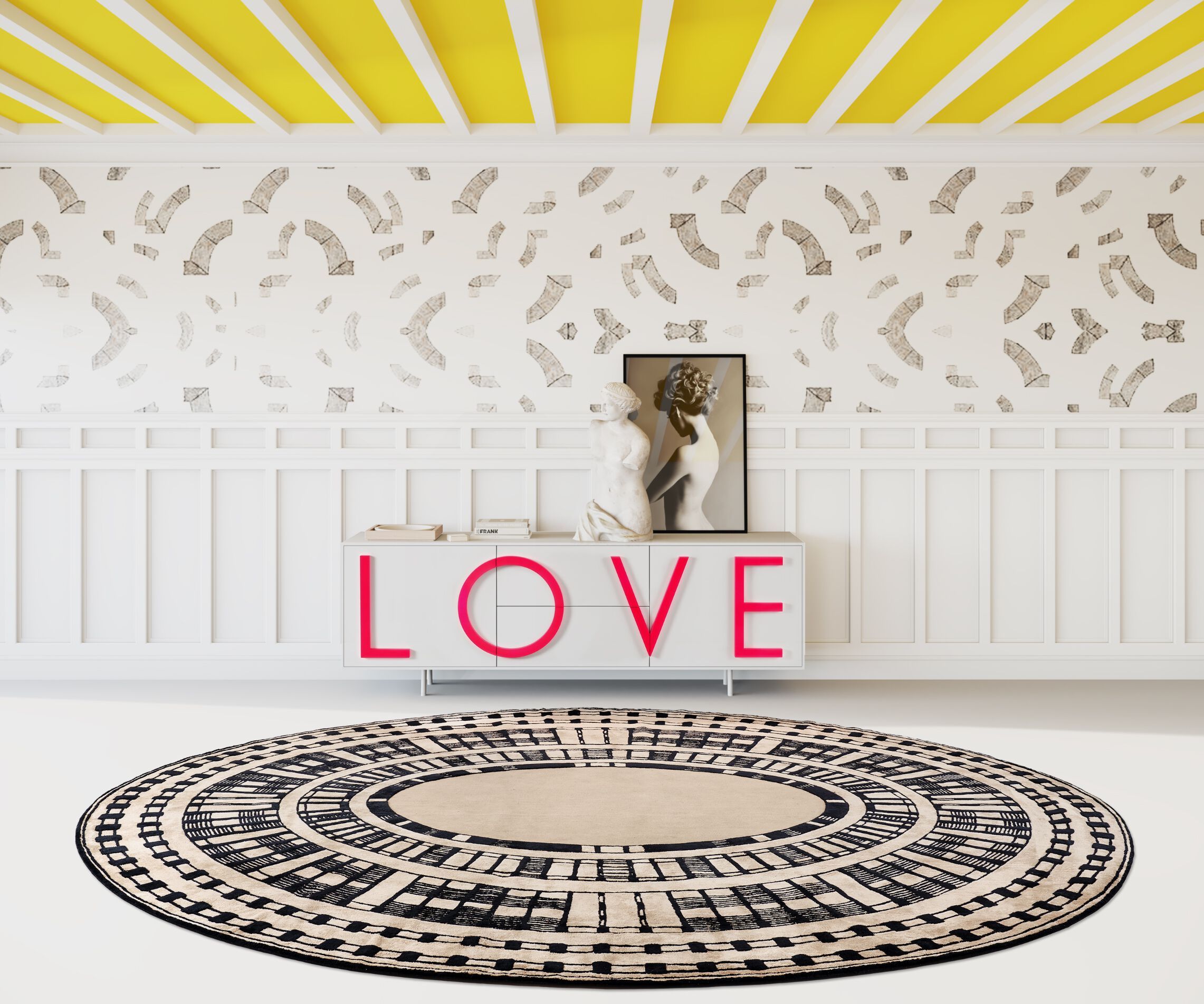 Ковер ручной работы из шерсти и шелка Tapis Rouge памятники ARCH-00034082 - Вид №1