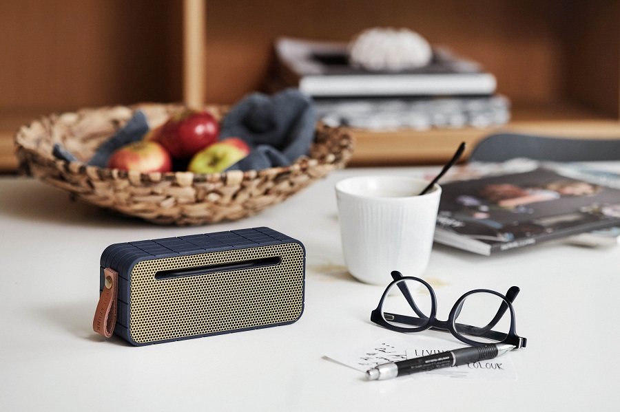 Колонка беспроводная с ремешком aMOVE синяя KREAFUNK KFNG71 - Вид №2