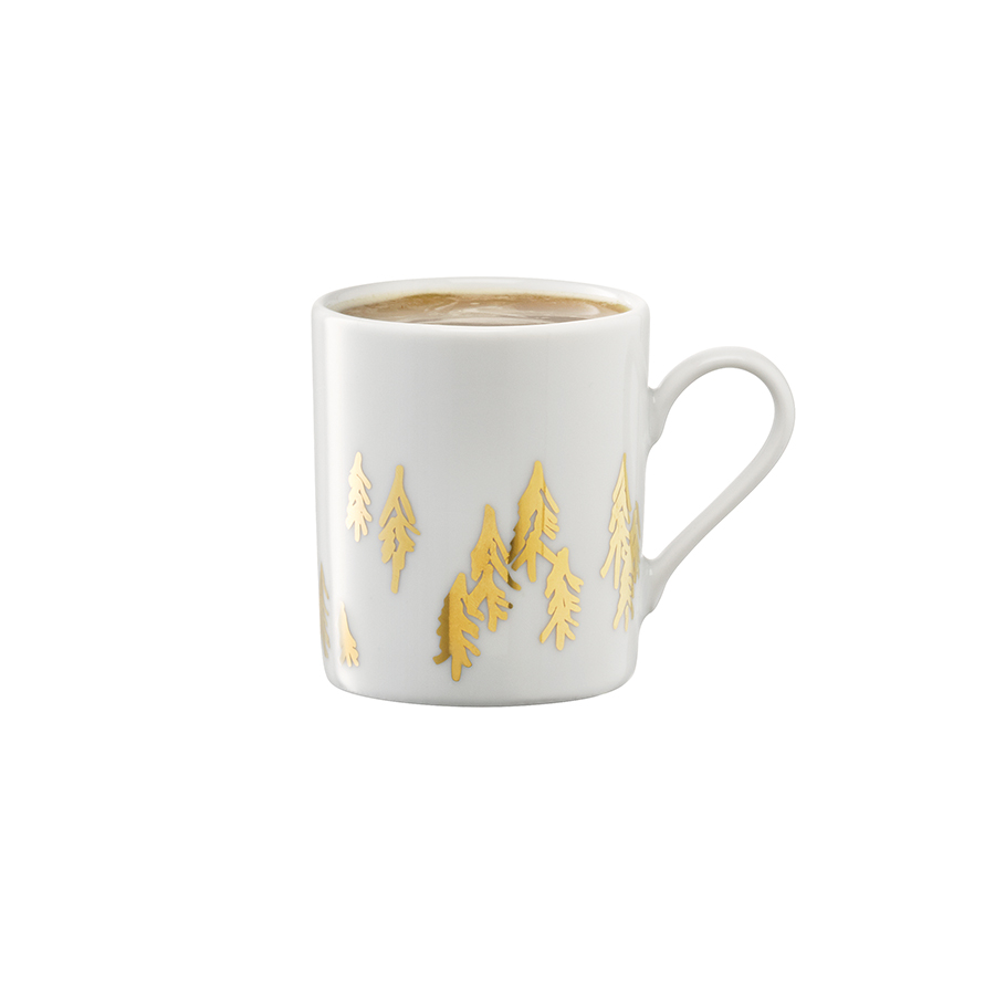 P263-04-157 Набор из 2 чашек для кофе с блюдцами fir metallic 0,1 л LSA International  - Вид №4