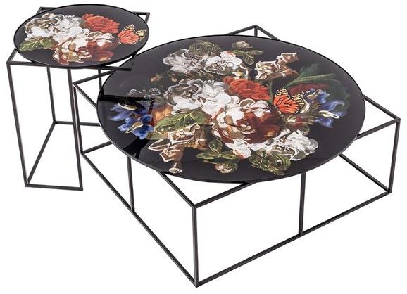 MOMENTI Низкий круглый металлический журнальный столик The black attitude sun-id-1426097 - Вид №3