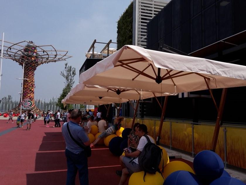 Scolaro Parasol Зонт из алюминия и дерева с боковой стойкой Torino Tob - Вид №1