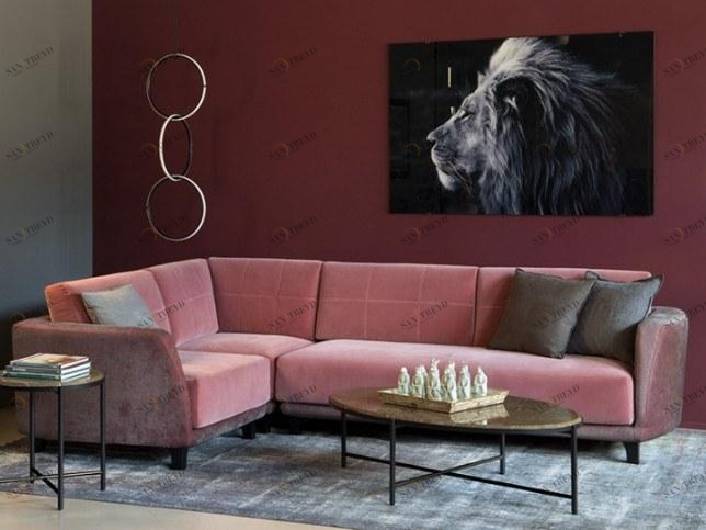 ALMA DESIGN Модульный угловой диван из ткани Magenta sun-id-1397951