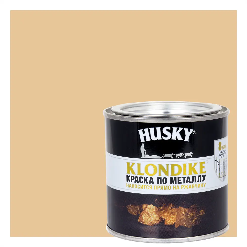 Краска по металлу Husky Klondike глянцевая цвет бежевый 0.25 RAL 1014 84391737 STLM-2143769 