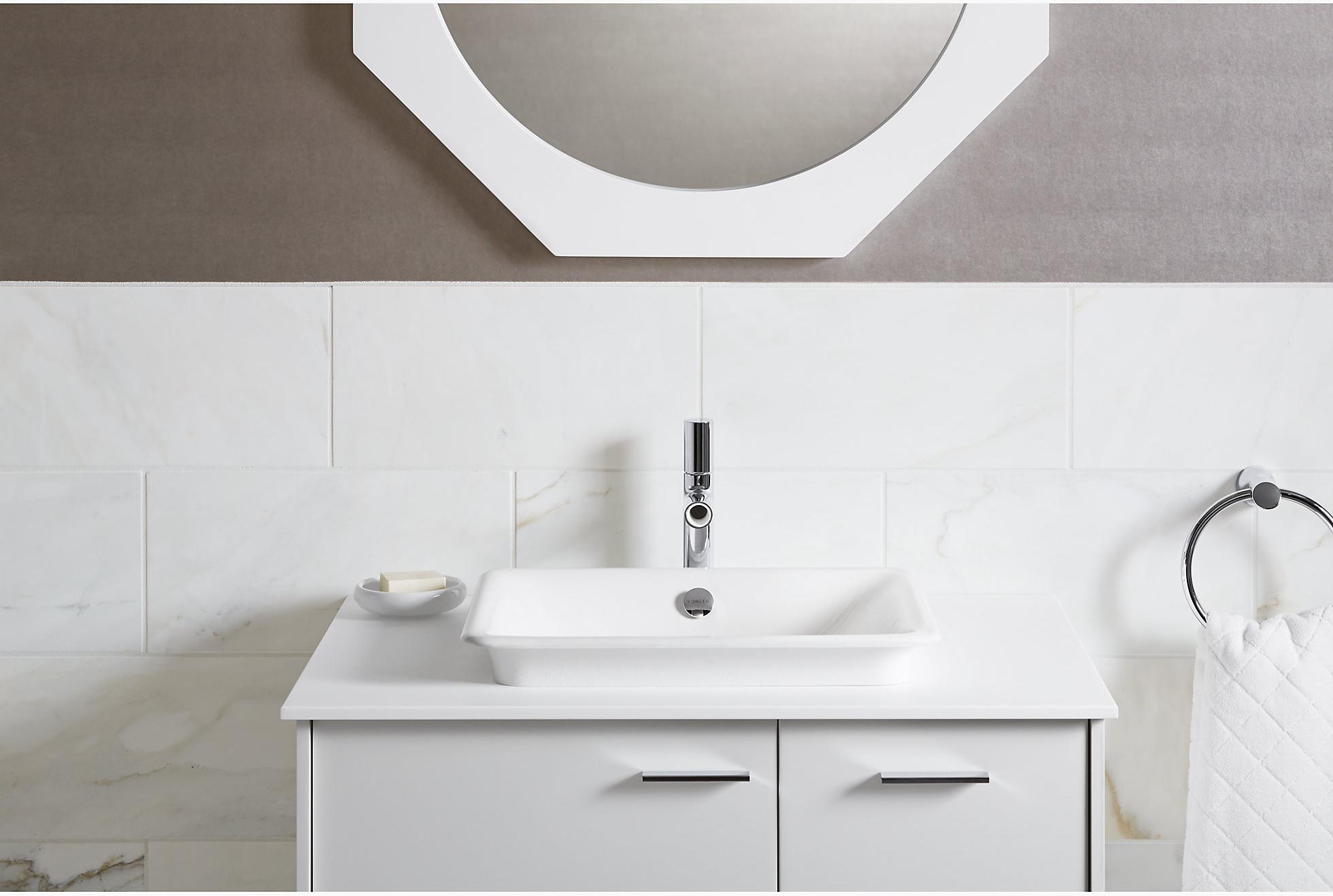 K-5400-W-FF Накладная раковина на столешницу  прямоугольная Kohler  - Вид №2