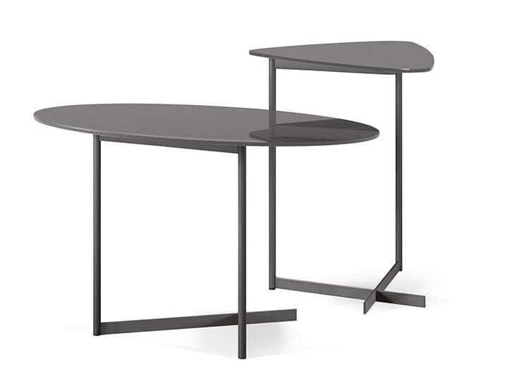 Журнальный столик из стали и хрусталя Cattelan italia PAT ARCH-00133247