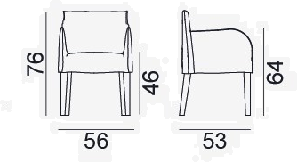 Gervasoni Стул с обивкой и подлокотниками Next / spin sun-id-1370842 - Вид №2