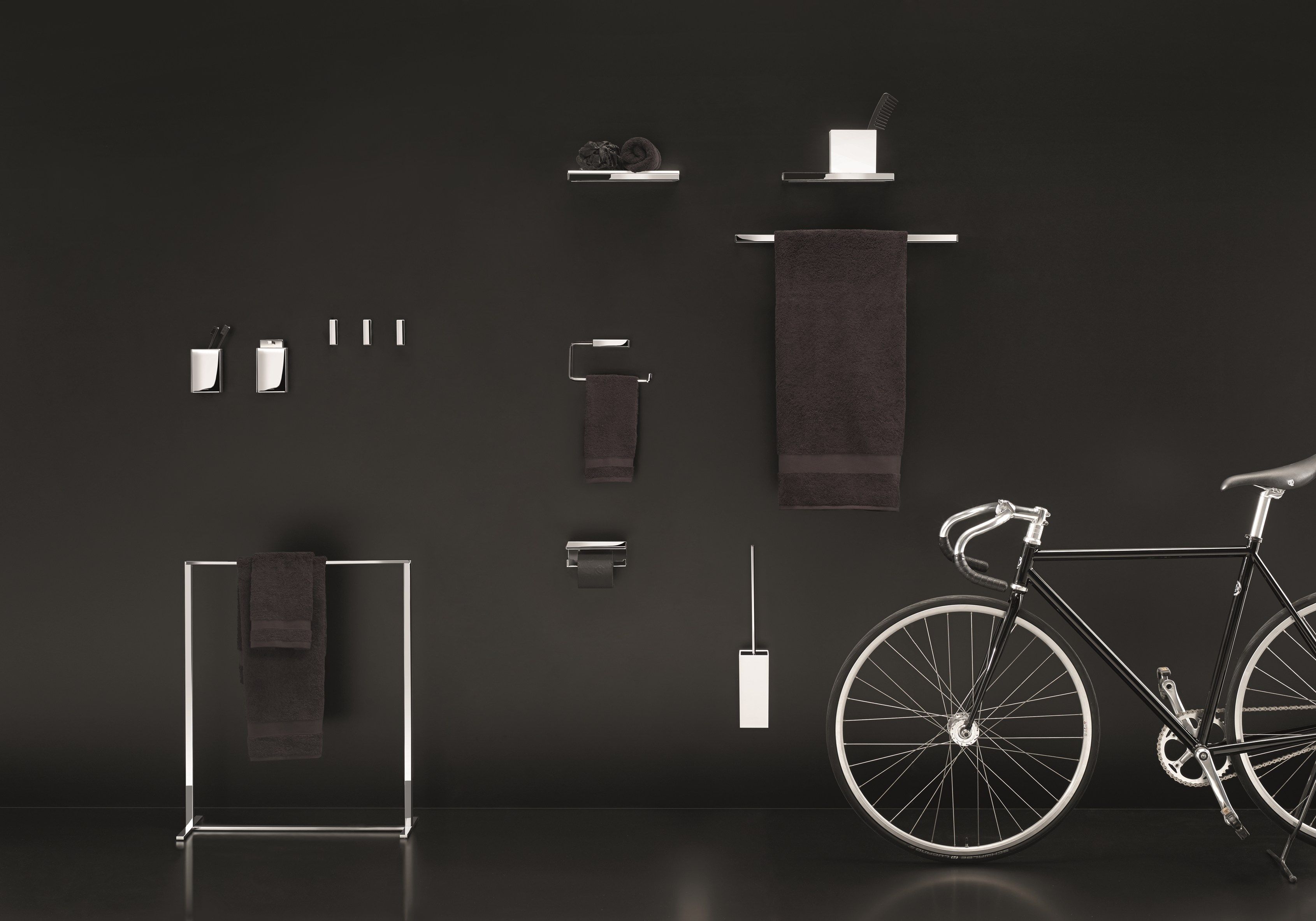 Держатель для полотенец с металлическим кольцом Cosmic Bath Life ARCH-00100784 - Вид №3