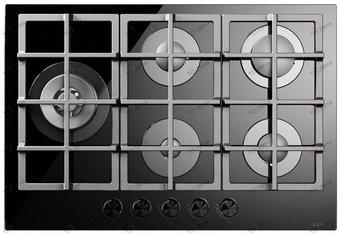 Ilve Газовая плита из закаленного стекла Professional plus Hcg75sck Santreyd 