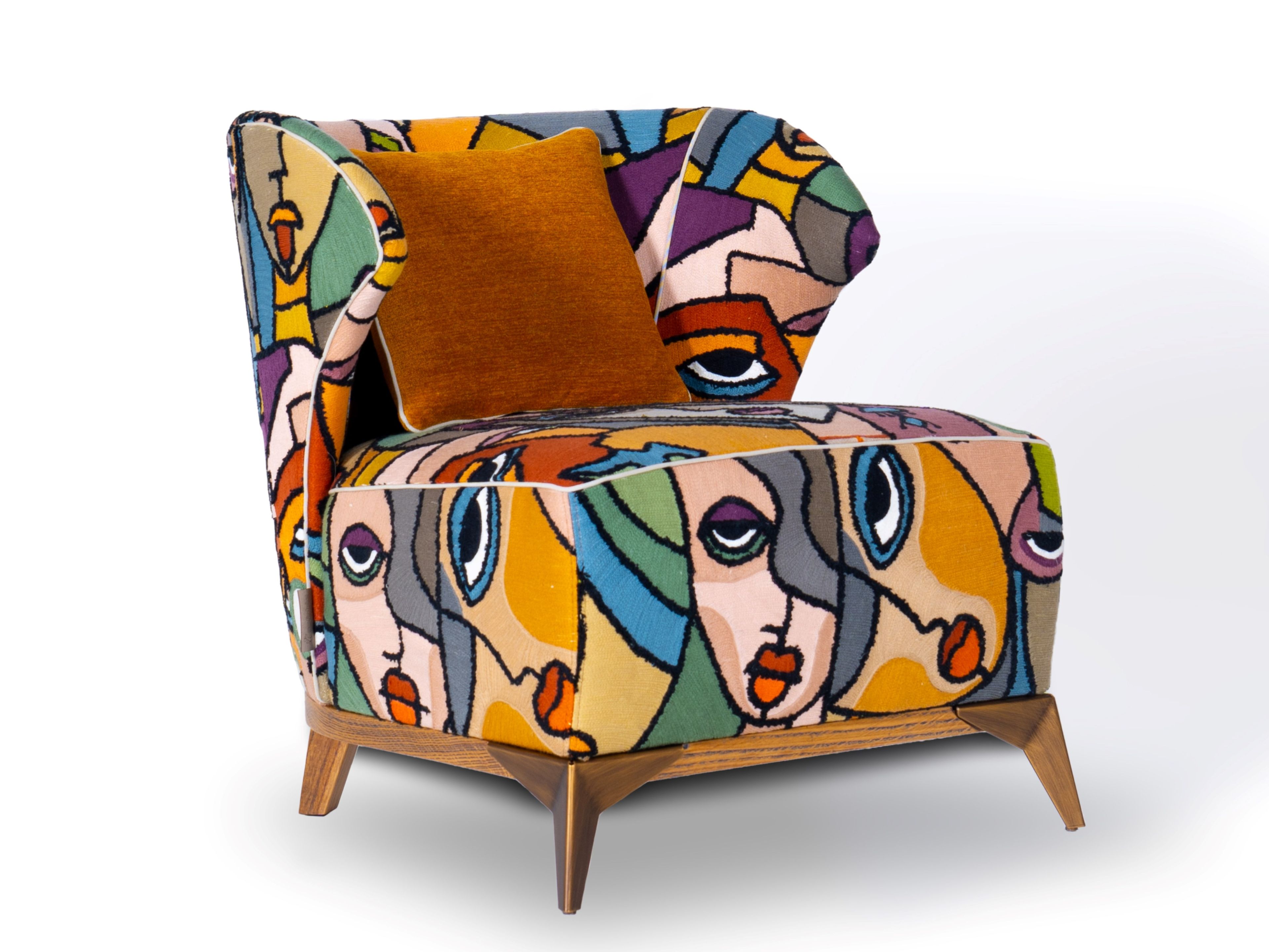 Тканевое кресло с подлокотниками Mantellassi 1926 Agostina ARCH-00022394 - Вид №7