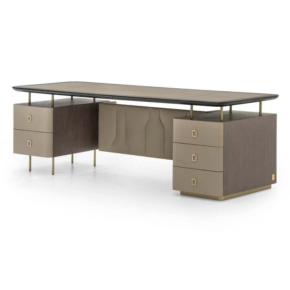 Кожаный исполнительный стол с ящиками Formitalia Panamera ARCH-00130661 - Вид №6