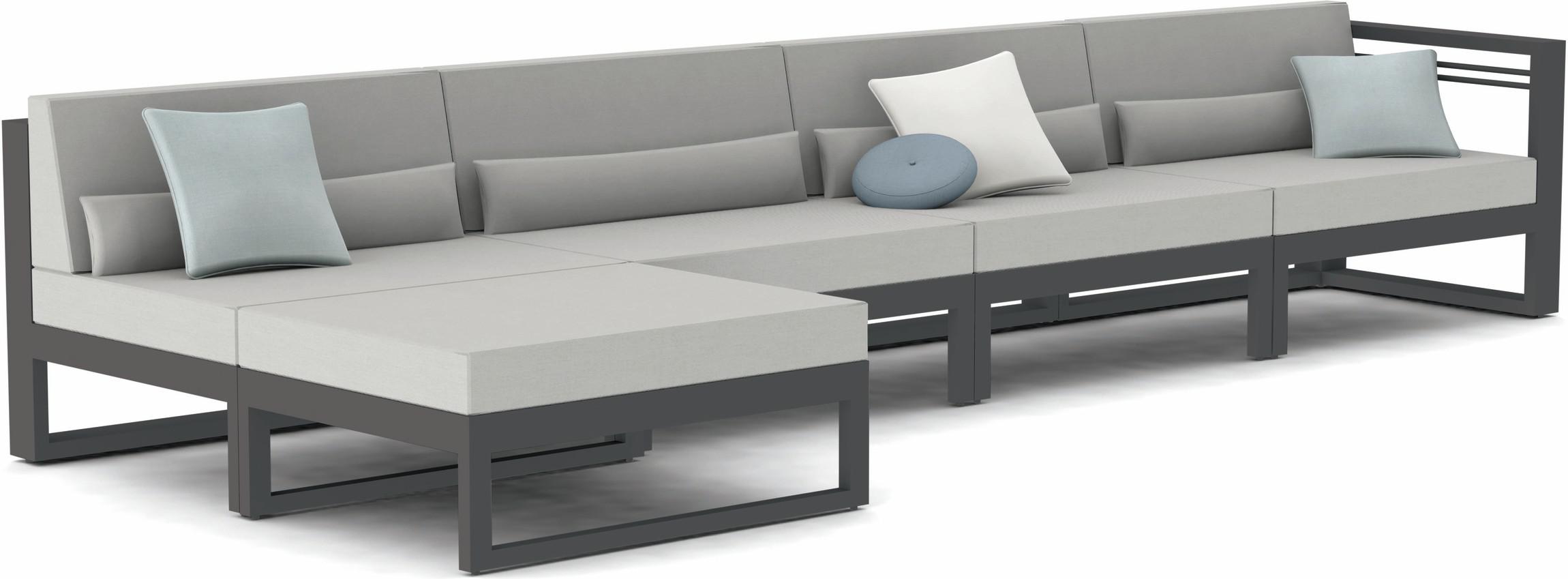 Concept 4 лава черный текстиль слева Manutti Fuse MNST934