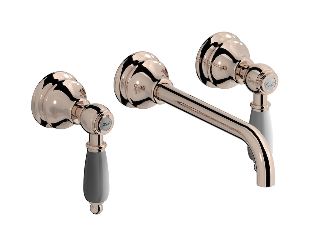 Смеситель с длинным изливом для раковины WE ARE IB hl307rs_2 Rose Gold Hermes