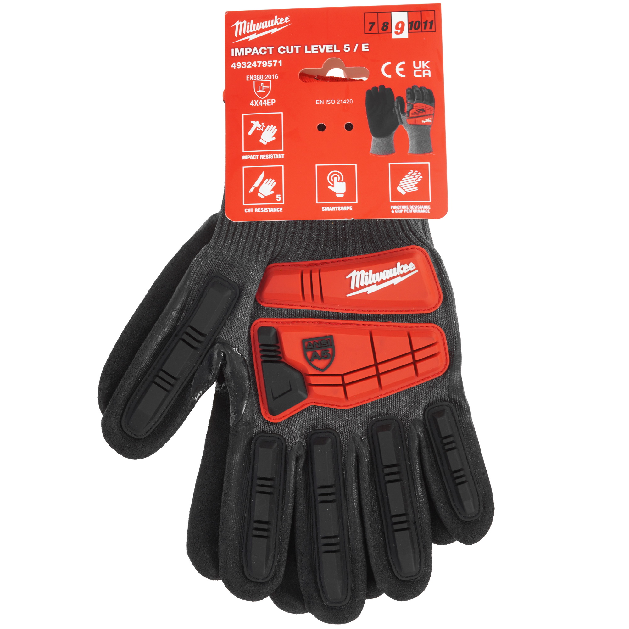 Перчатки трикотажные Milwaukee Impact Cut level 5/E L/9 5478080 STDN-0065091 - Вид №3