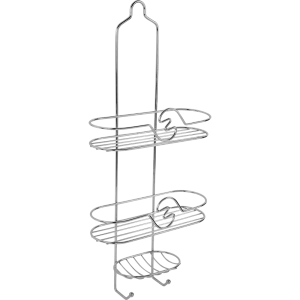 Полка для ванной комнаты Аквалиния двухъярусная с мыльницей металл