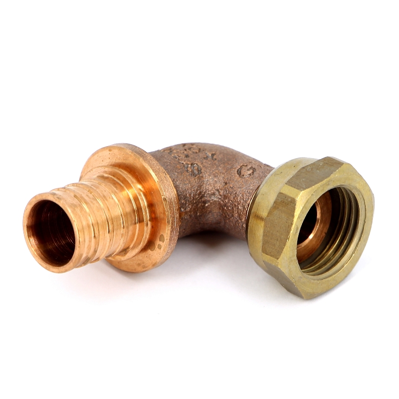 Угол с накидной гайкой надвижной-В Rautitan RX Rehau 20 x 1/2" бронза 456413