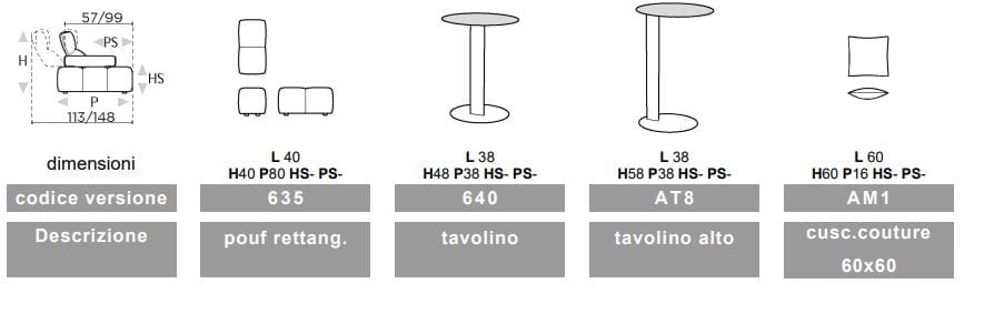 3-местный кожаный модульный диван Calia Italia Modular ARCH-00147793 - Вид №5