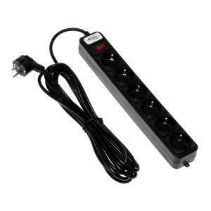 90505835 Сетевой фильтр с заземлением 4457529 6 розеток 5 м LUAZON LIGHTING STLM-0256805