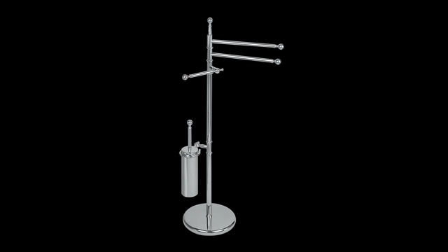 RE646 Стойка напольная с бумагодержателем, ёршиком и 2 полотенцедержателями, h 105 cм. bagno&associati Complementi Bagno & Associati