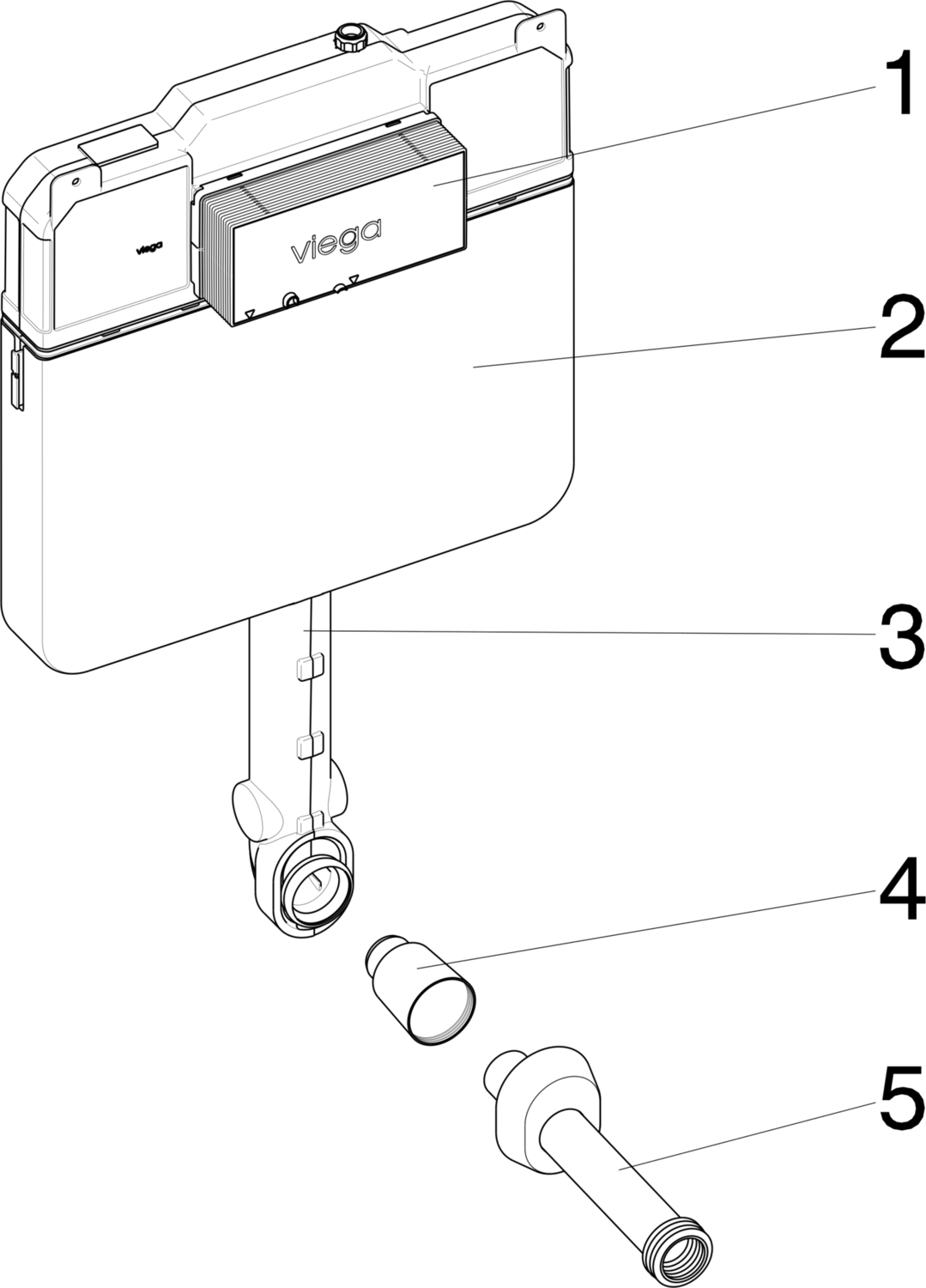 Системная техника  Viega Mono  Блоки скрытого монтажа для унитазов  Спереди VIEGA 686 208 Модель 8309.145 Santreyd  - Вид №3