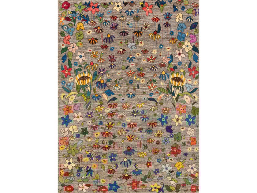 Прямоугольный шерстяной цветочный ковер Zollanvari Garden of Eden-Designer ARCH-00135563