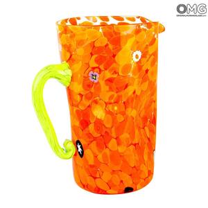 2943 ORIGINALMURANOGLASS Кувшин для вина и воды Монохром - Оранжевый - Original Murano Glass OMG 18 см
