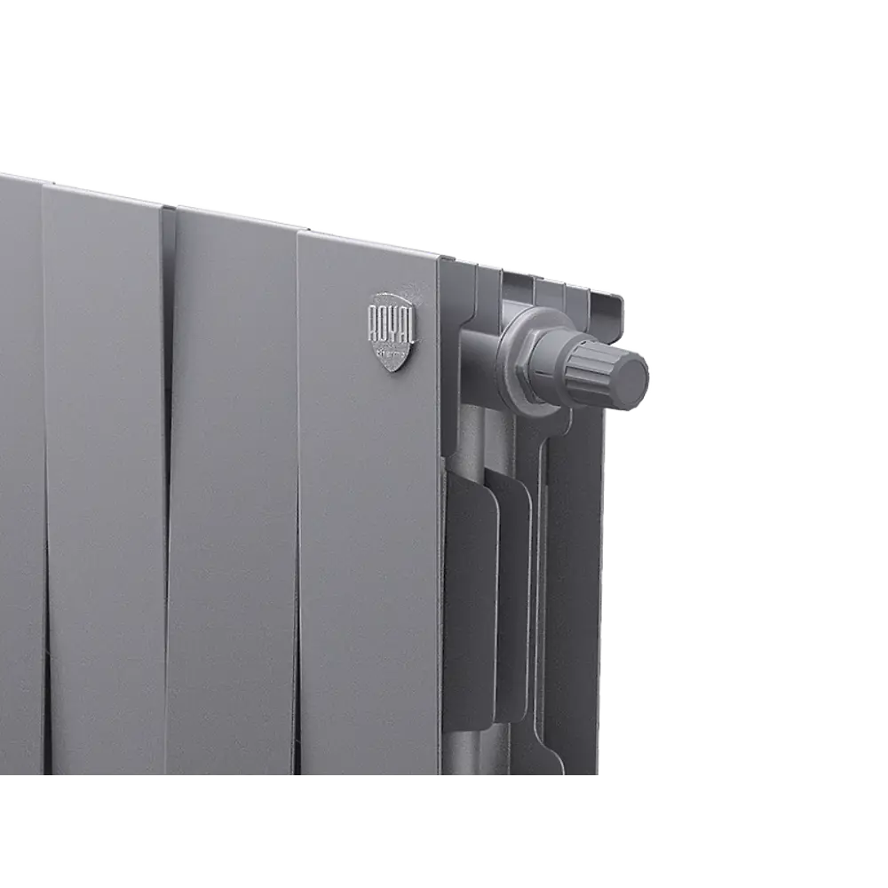 Радиатор секционный Royal Thermo Pianoforte VDR 200/100 18 секций нижнее правое подключение биметалл серый 86733746 STLM-2106934  - Вид №2