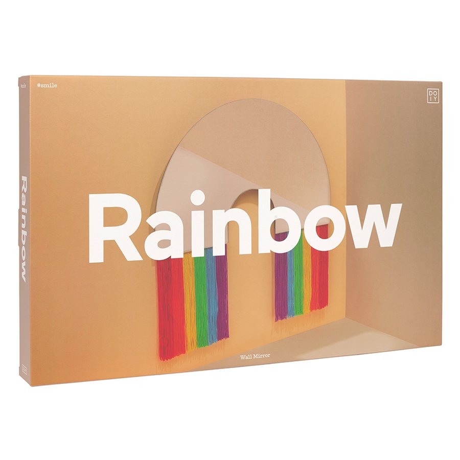 Зеркало настенное большое разноцветное Rainbow DOIY ДИЗАЙНЕРСКИЕ 00-3880890 Желтый;зеленый;красный;разноцветный  - Вид №5
