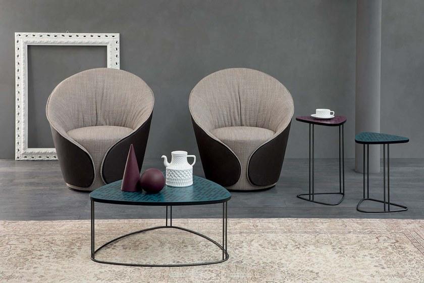 Tonin Casa Треугольный журнальный столик из мдф для гостиной  T6235 - t6236  - Вид №1