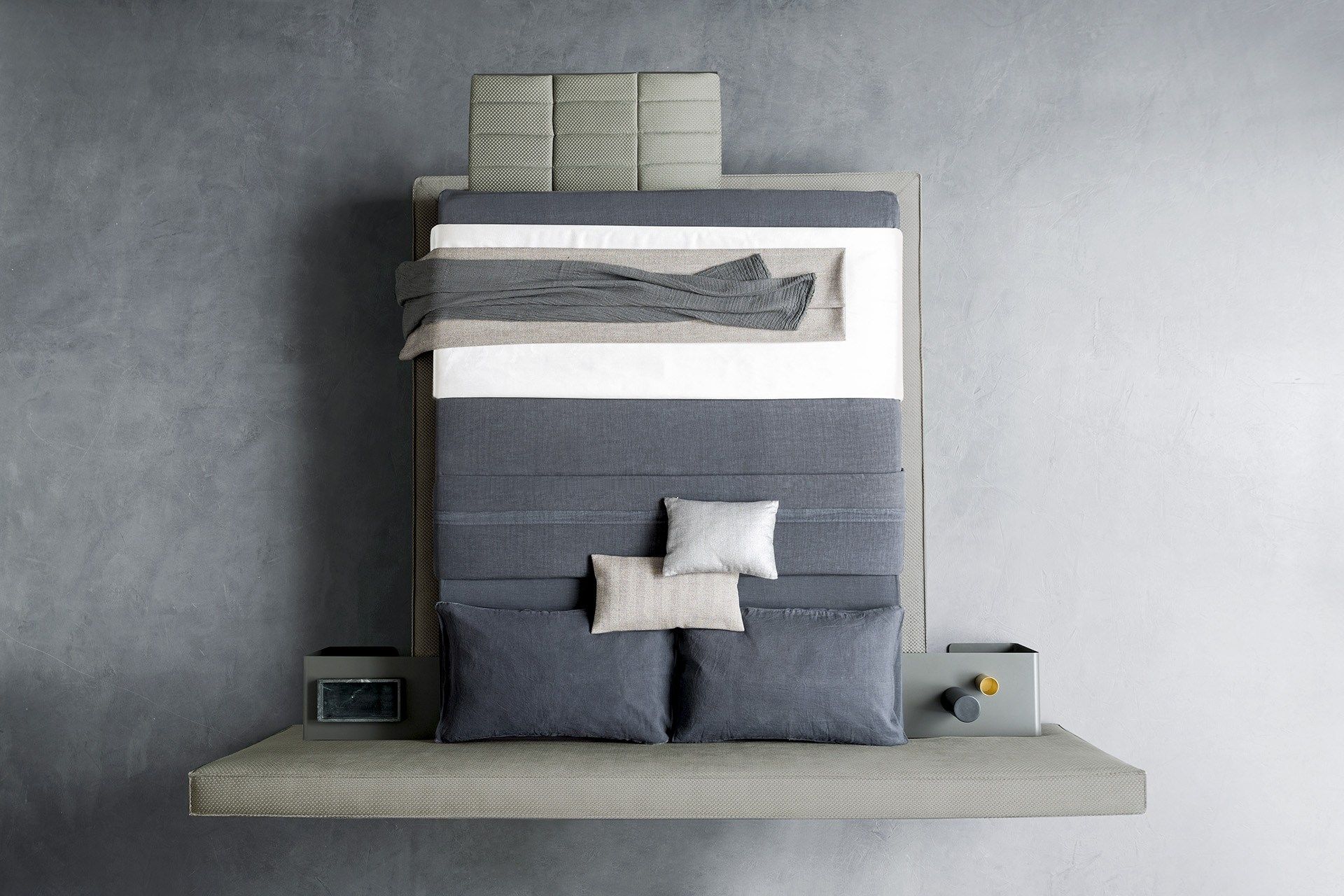 Двуспальная кровать для хранения ткани с мягким изголовьем Felis Bedstories ARCH-00081168 - Вид №18