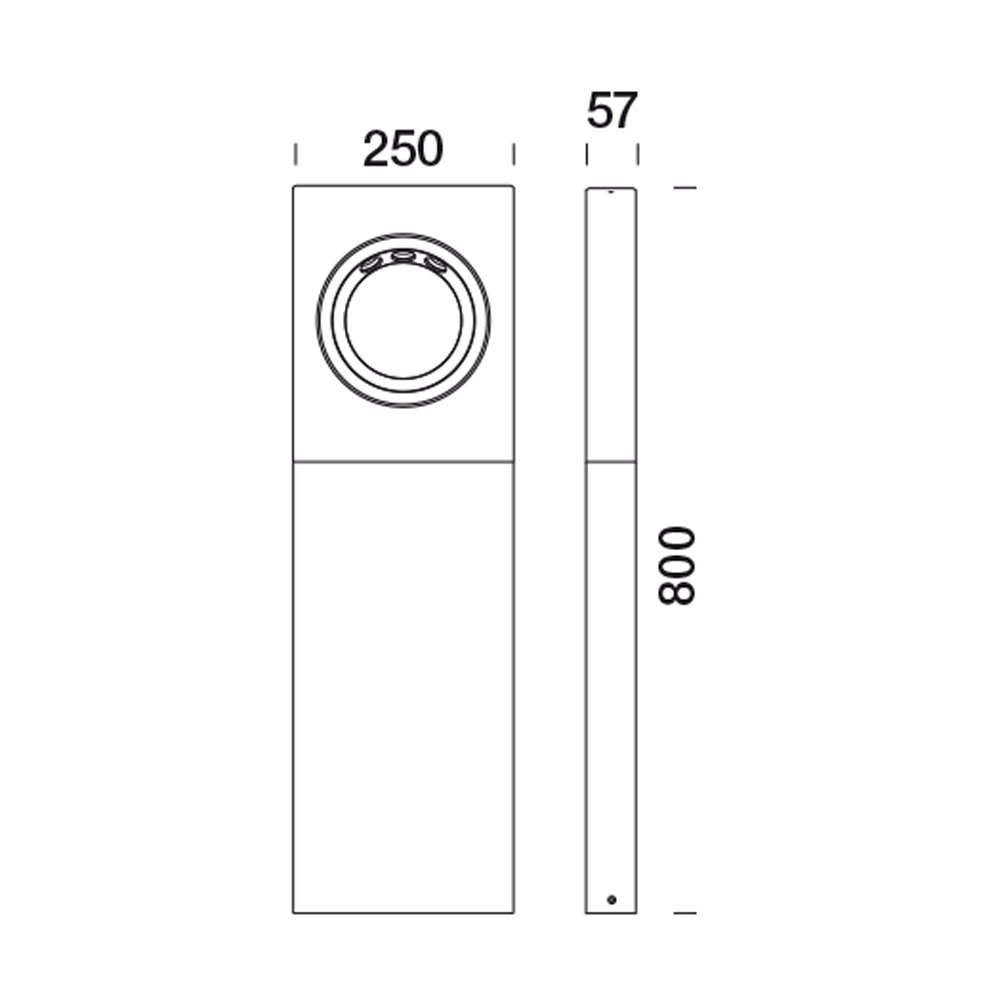 1968616 Мобильный светильник Platek MOON Paletto  MOON Applique H. 800 mm - 3 LED 4000K single emission  - Вид №8