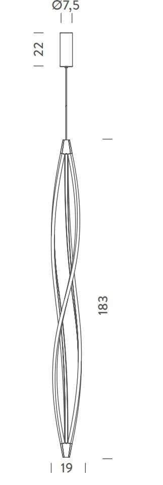 Светодиодный подвесной светильник NEMO IN THE WIND VERTICAL ARCH-00044329 - Вид №3