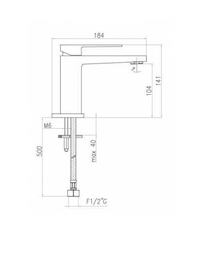 PE830102794 Смеситель для раковины , матовое золото Webert Pegaso - Вид №1
