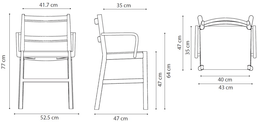 TrabA' Стул из бука со встроенной подушкой Julie 0021-imb-ar - Вид №6