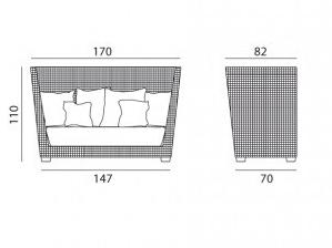 Gervasoni Садовый диван 2-х местный с высокой спинкой Gervasoni outdoor sun-id-1388555 - Вид №9