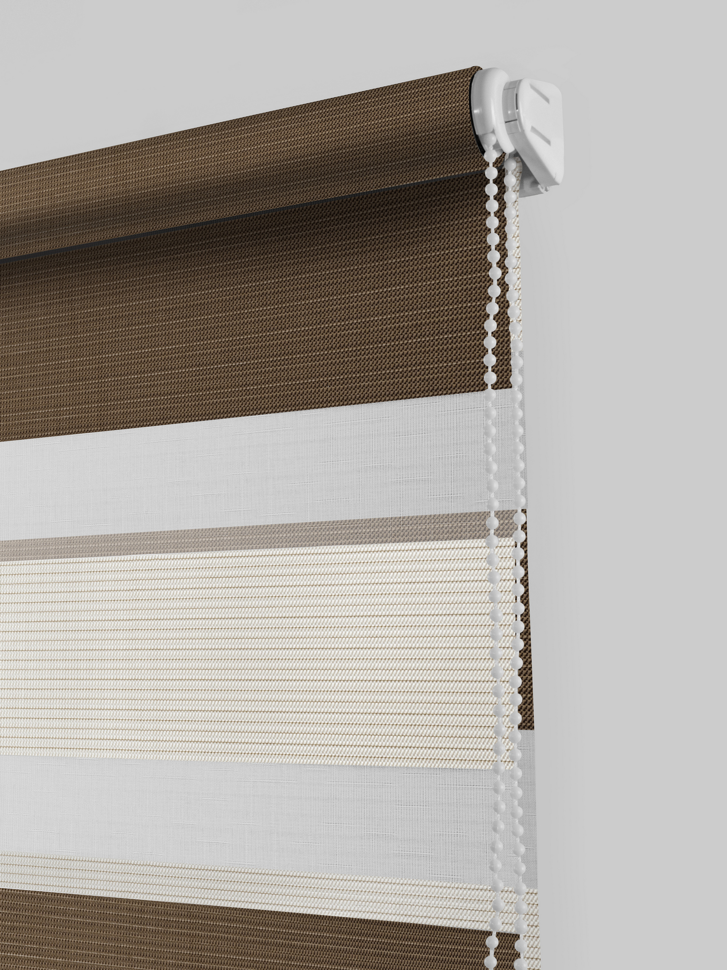 Рулонная штора день-ночь MIAMOZA ПОРТО 80x160 см коричневая 84522483 STLM-0051186 - Вид №1